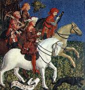 MASTER of the Polling Panels Prince Tassilo Rides to Hunting oil painting